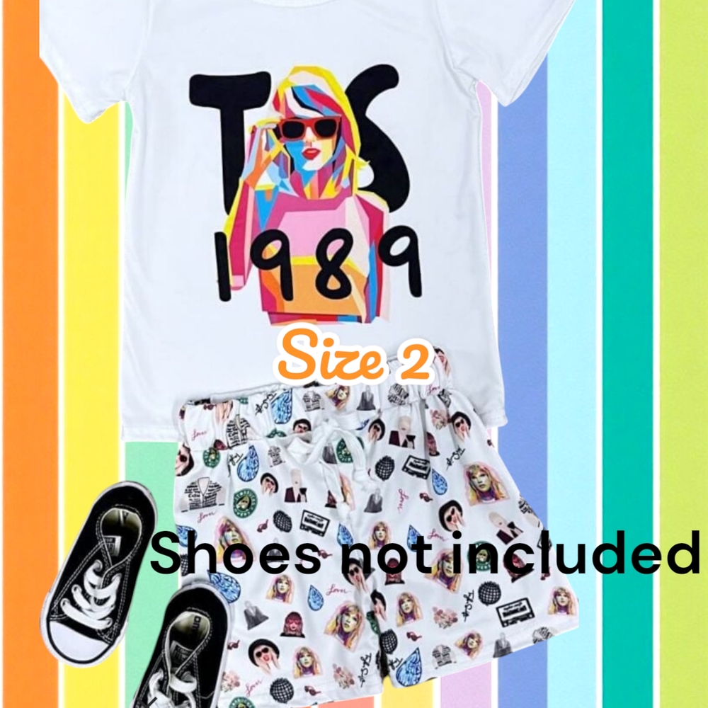 Trendy Kids Graphic Tee and Shorts Set